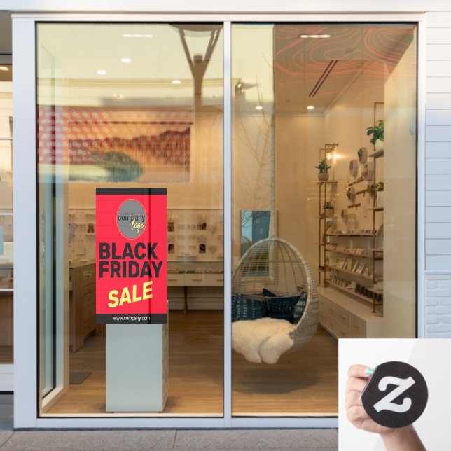 BOLD BLACK FRIDAY SALE RED YELLOW BUSINESS LOGO (Store Window)
