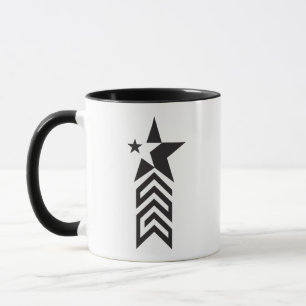 Bold Black Geometric Star Mug