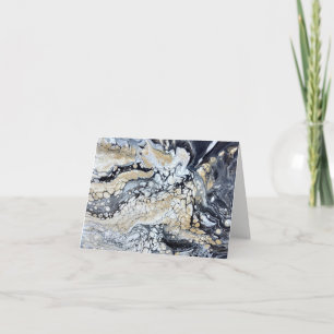 Bold Black Gold White Note Card