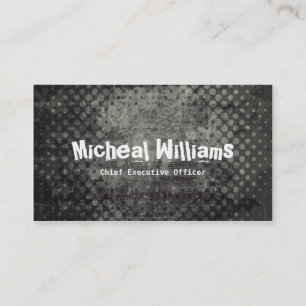Bold Black Grunge CEO Company Business Cards