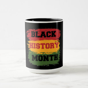 Bold Black History Month Brushstroke Typography Mug