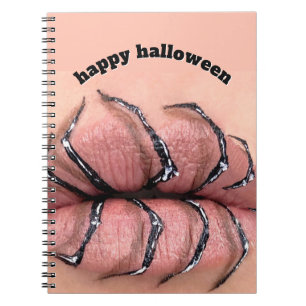 Bold Black Line Lips – Edgy Minimalist Lip Art Notebook
