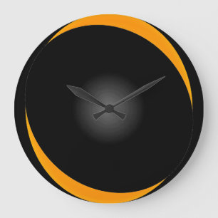 Bold Black Op Art Modern Illusion CricketDiane Large Clock