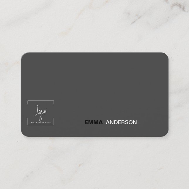 Bold black Qr Code Professional Business logo Business Card (Front)