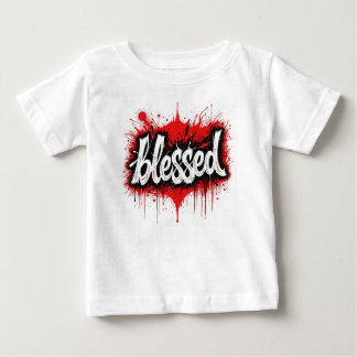 Bold Black & Red "Blessed" T-Shirt