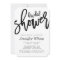 Bold Black Script Modern Bridal Shower Invitations