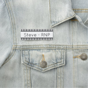 Bold Black Stripe And Grey Personalised Name Tag