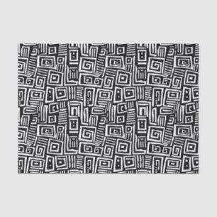 Bold Black & White Abstract Patterned Tissue Paper