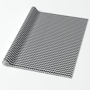 Bold Black & White Chevron Zig Zag Pattern Wrapping Paper