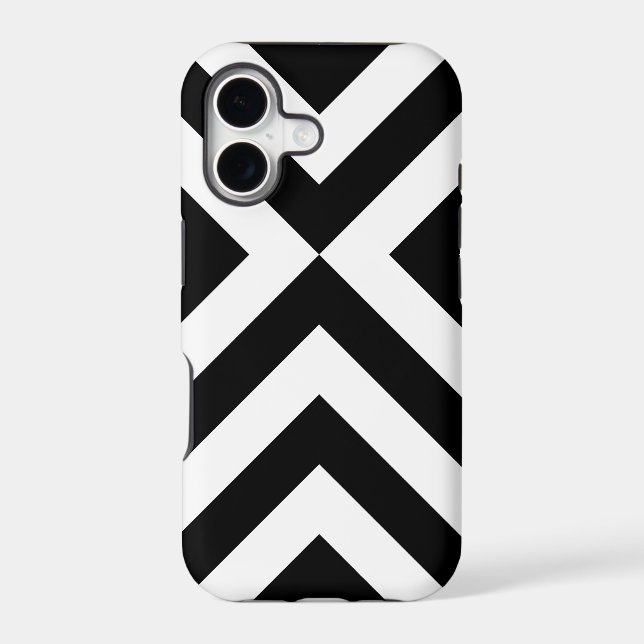 Bold Black White Chevrons Pattern (Back)