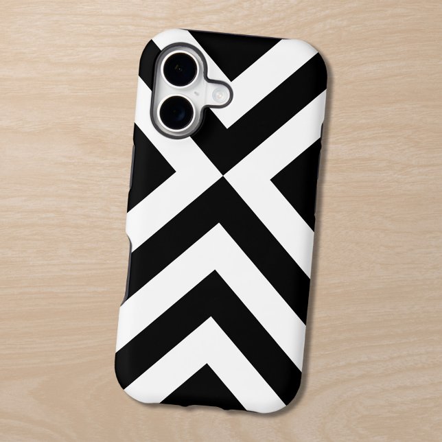 Bold Black White Chevrons Pattern (Bold Black White Chevrons Pattern Case-Mate iPhone Case in situ)