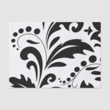 Bold Black & White Elements of Damask