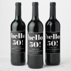 Bold Black White Modern Chic 50th Birthday Party