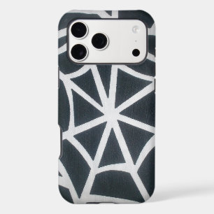 Bold Black & White Spider Web Geometric Pattern