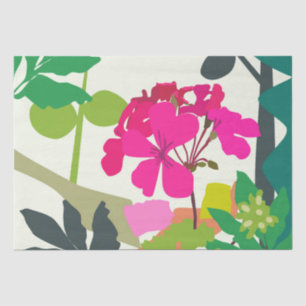 Bold Blooming Geraniums Florist Modern Tissue Paper
