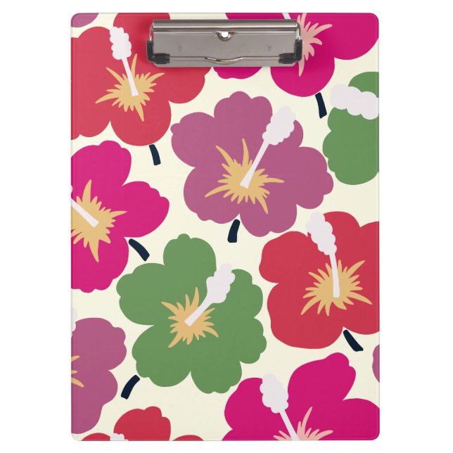Bold Blooms Multicolored  Clipboard (Front)
