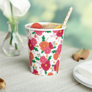 Bold Blooms Paper Party Cup