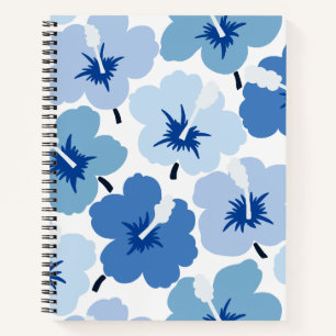 Bold Blooms Scribbles Blue Notebook