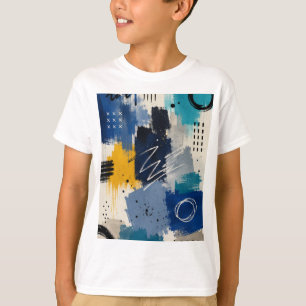 Bold Blue Abstract Energy T-Shirt