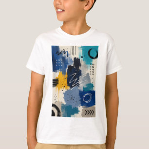 Bold Blue Abstract Energy T-Shirt
