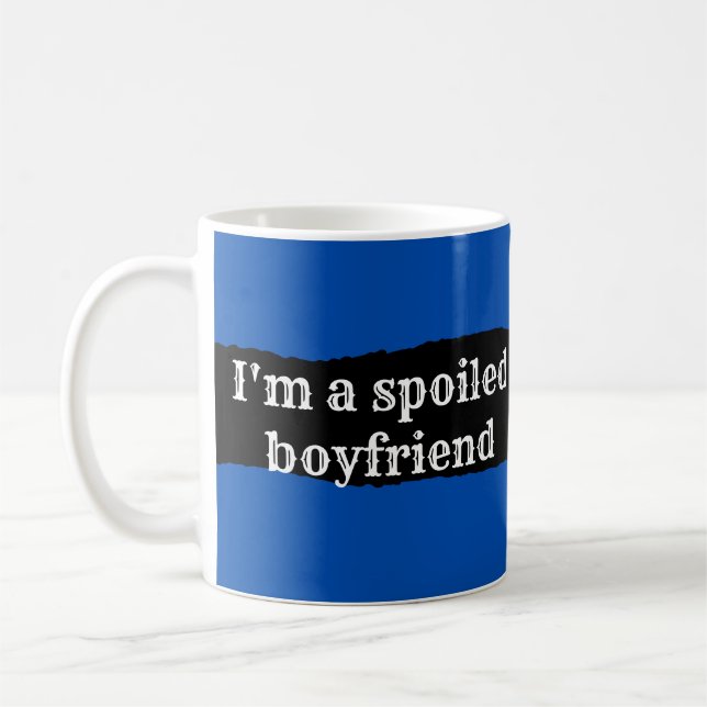 Bold Blue and Black KING Design Coffee Mug (Left)