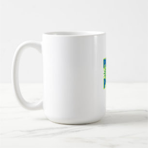 Bold Blue and Green "PROTECT OUR PLANET" Text with Coffee Mug
