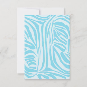 Bold Blue and White Zebra Print