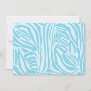 Bold Blue and White Zebra Print Card