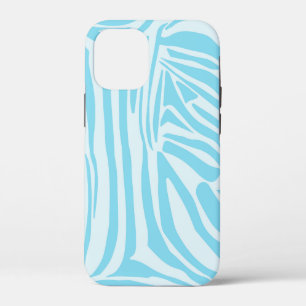 Bold Blue and White Zebra Print iPhone 12 Mini Case