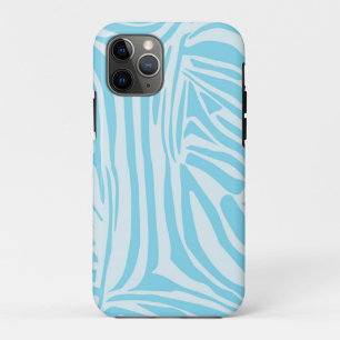 Bold Blue and White Zebra Print iPhone 11 Pro Case