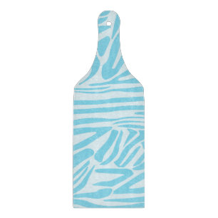 Bold Blue and White Zebra Print Cutting Board