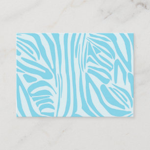 Bold Blue and White Zebra Print Enclosure Card