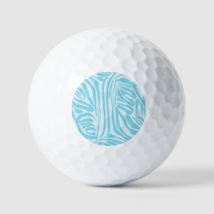 Bold Blue and White Zebra Print Golf Balls