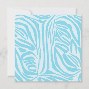 Bold Blue and White Zebra Print Holiday Card