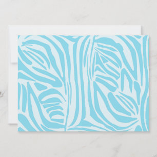 Bold Blue and White Zebra Print Holiday Card