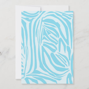 Bold Blue and White Zebra Print Invitation