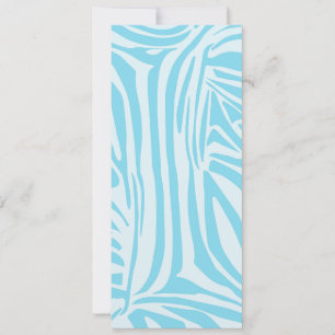 Bold Blue and White Zebra Print Invitation