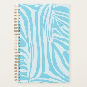 Bold Blue and White Zebra Print Planner