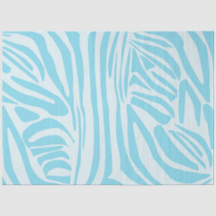 Bold Blue and White Zebra Print Tissue Paper