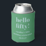 Bold Blue Green Cute Modern Custom 50th Birthday Can Cooler<br><div class="desc">Bold Blue Green Cute Simple Modern Custom 50th Birthday Can Cooler</div>