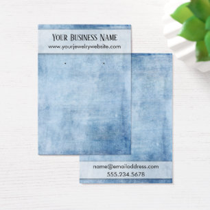 Bold Blue Grunge Earring Holder Display Card