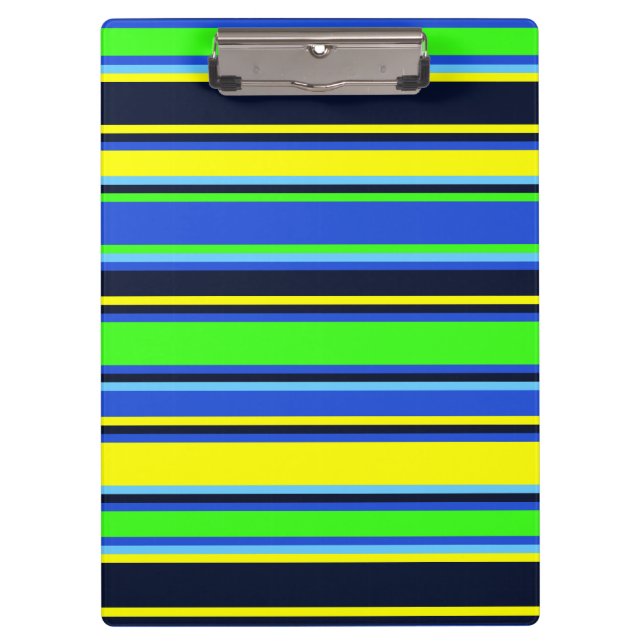 Bold Blue, Lime, & Yellow Clipboard (Front)