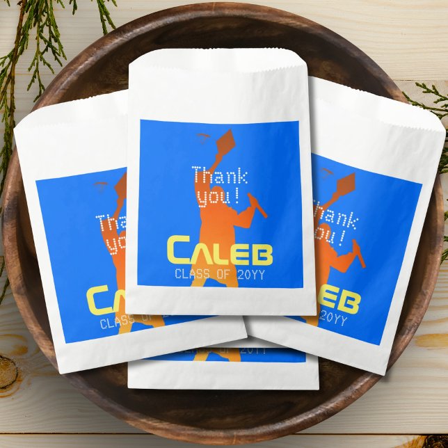 Bold Blue Modern Tech Graduation  Favour Bag (Creator Uploaded)