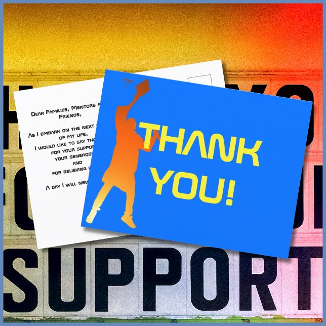 Bold Blue Modern Tech Graduation  Postcard (Creator Uploaded)