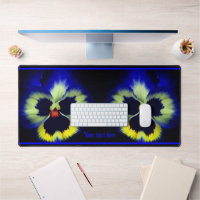 Bold Blue Pansy Flower Personalised