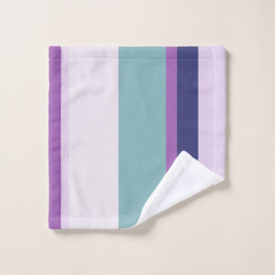 bold blue purple bath towel set