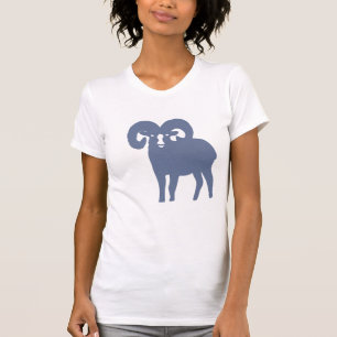 Bold Blue Ram Zodiac Sign Gift T-Shirt