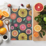 Bold boho Scandi folk flower pattern  Tea Towel<br><div class="desc">A beautiful fusion of Bohemian, Scandinavian, and folk-inspired aesthetics. A charming and whimsical floral pattern that blends the simplicity and functionality of Scandinavian design with the free-spirited and artistic essence of Boho-chic style. The design features clean lines and colourful flowers, perfect for adding a touch of nature-inspired beauty and unique...</div>