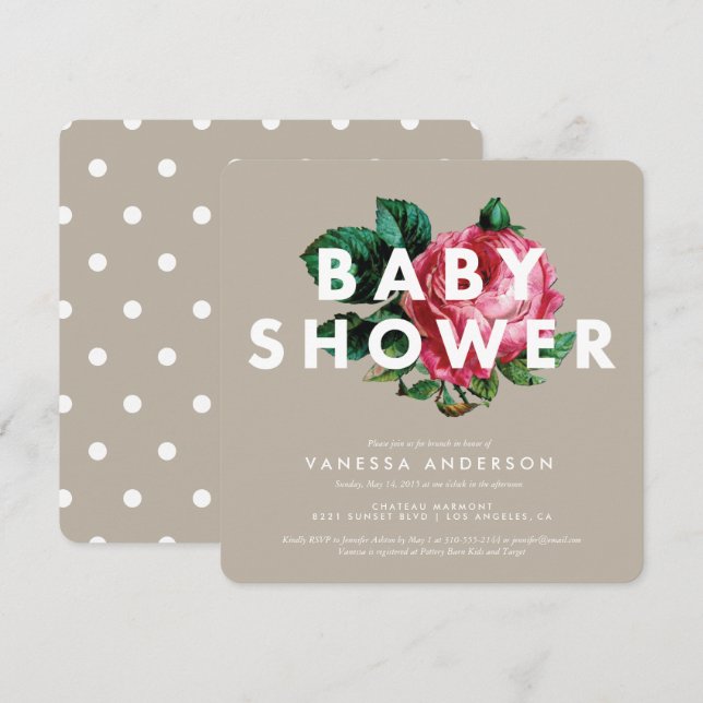 Bold Botanical | Baby Shower Invitation (Front/Back)
