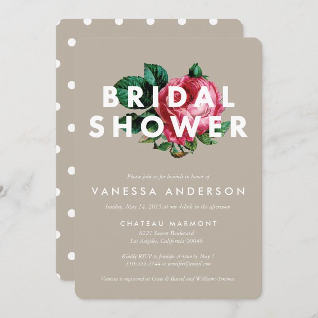 Bold Botanical | Bridal Shower Invitation (Front/Back)
